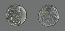 Hemidrachm (Coin) Depicting the God Zeus Amarios, 234-146 BCE. Creator: Unknown