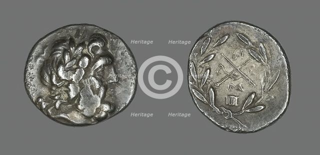 Hemidrachm (Coin) Depicting the God Zeus Amarios, 234-146 BCE. Creator: Unknown.