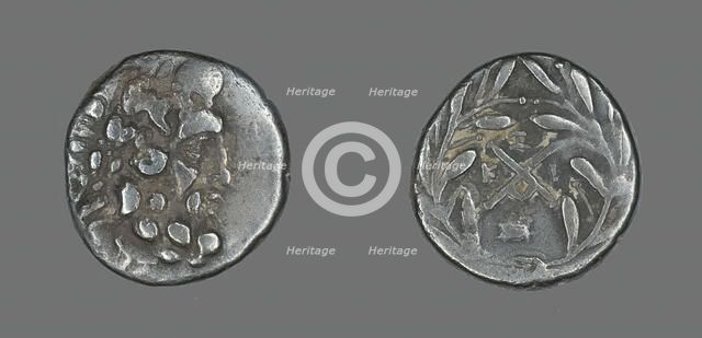 Hemidrachm (Coin) Depicting the God Zeus Amarios, 234-146 BCE. Creator: Unknown.