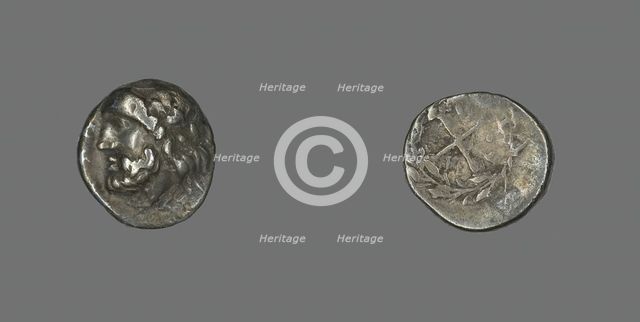 Hemidrachm (Coin) Depicting the God Zeus Amarios, 280-146 BCE. Creator: Unknown.