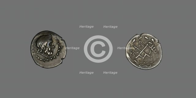 Hemidrachm (Coin) Depicting the God Zeus Amarios, 280-146 BCE. Creator: Unknown.