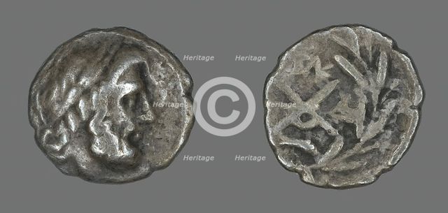 Hemidrachm (Coin) Depicting the God Zeus Amarios, 280-146 BCE. Creator: Unknown.