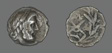 Hemidrachm (Coin) Depicting the God Zeus Amarios, 280-146 BCE. Creator: Unknown