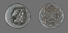 Hemidrachm (Coin) Depicting the God Zeus Amarios, 280-146 BCE. Creator: Unknown