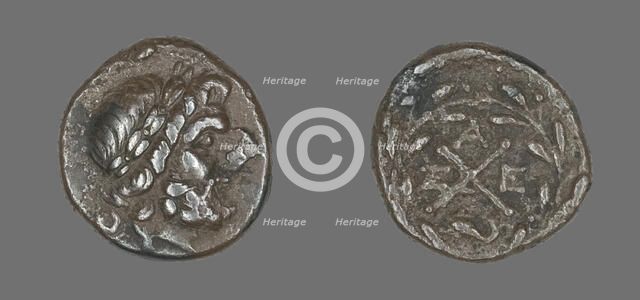 Hemidrachm (Coin) Depicting the God Zeus Amarios, 280-146 BCE. Creator: Unknown.