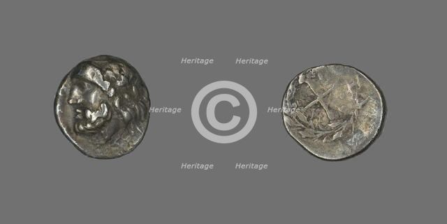 Hemidrachm (Coin) Depicting the God Zeus Amarios, 280-146 BCE. Creator: Unknown.