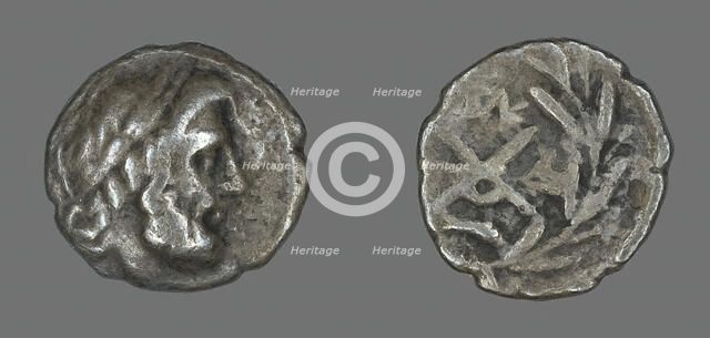 Hemidrachm (Coin) Depicting the God Zeus Amarios, 280-146 BCE. Creator: Unknown.