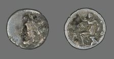 Hemidrachm (Coin) Depicting the God Zeus, after 371 BCE. Creator: Unknown