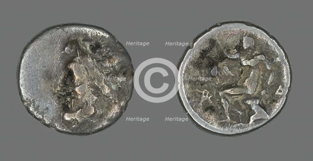 Hemidrachm (Coin) Depicting the God Zeus, after 371 BCE. Creator: Unknown.