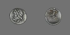 Hemidrachm (Coin) Depicting the God Zeus, late 4th century BCE. Creator: Unknown