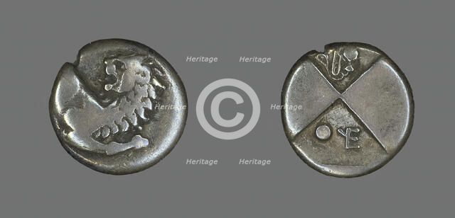 Hemidrachm (Coin) Depicting a Lion, late 5th century BCE. Creator: Unknown.