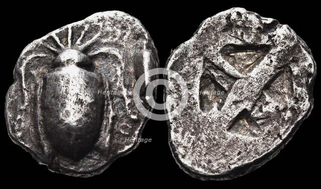 Hemidrachm. Keos (Cyclades), c 510-c 500 BC. Creator: Numismatic, Ancient Coins  .
