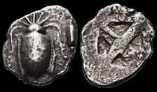 Hemidrachm. Keos (Cyclades), c 510-c 500 BC. Creator: Numismatic, Ancient Coins