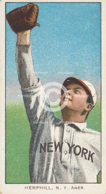 Hemphill, New York, American League, from the White Border series (T206) for the Americ..., 1909-11. Creator: American Tobacco Company.