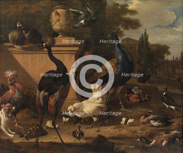 Hen Run at a Manor, 1651-1695. Creator: Melchior d'Hondecoeter.