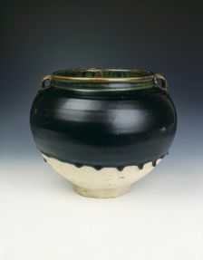 Henan Temmoku guan shaped jar, Song dynasty, China, 960-1279. Creator: Unknown