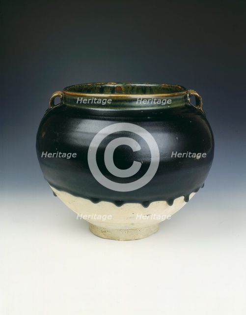Henan Temmoku guan shaped jar, Song dynasty, China, 960-1279. Creator: Unknown.