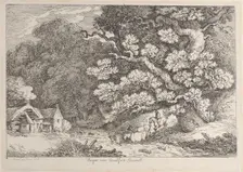Hengar near Camelford, Cornwall, from "Views in Cornwall", ca. 1812., ca. 1812. Creator: Thomas Rowlandson