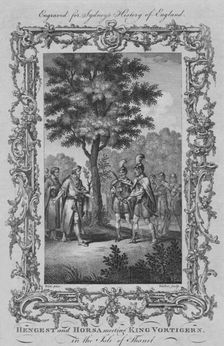 Hengest and Horsa meeting King Vortigern, in the Isle of Thanet 1773. Creator: William Walker