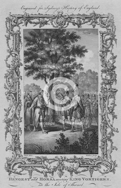 'Hengest and Horsa meeting King Vortigern, in the Isle of Thanet', 1773.  Creator: William Walker.