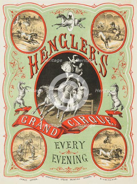Hengler's Grand Cirque, Every Evening, c1886.  Creator: Unknown.