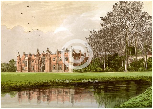 Hengrave Hall, Suffolk, home of the Gage family, c1880. Artist: Unknown