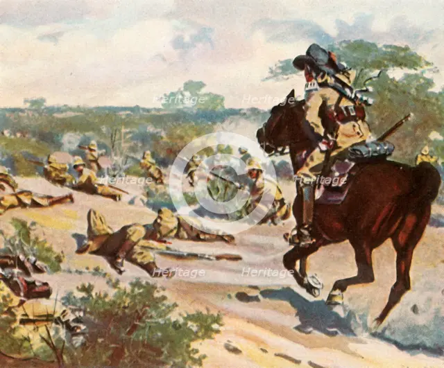 Hendrik Witboi mortally wounded in the fighting at Fahlgras, 29 October 1905, (1936). Creator: Unknown.