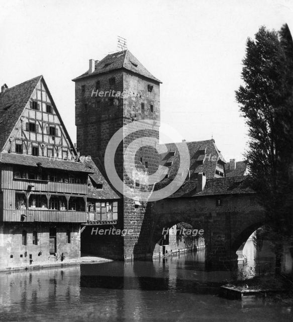 Henkersteg (The Hangman's Bridge), Nuremberg, Bavaria, Germany, c1900s.Artist: Wurthle & Sons