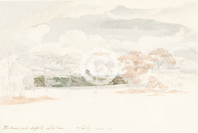 Henham Park, Suffolk, 1801/1803. Creator: Cornelius Varley.