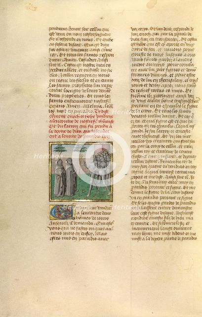 Henoch and Elijah Emerging from Hell; Miroir Historial, about 1475. Creator: Unknown.