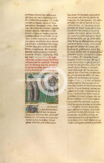 Henoch and Elijah Emerging from Hell; Miroir Historial, about 1475. Creator: Unknown.