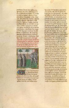 Henoch and Elijah Emerging from Hell; Miroir Historial, about 1475. Creator: Unknown