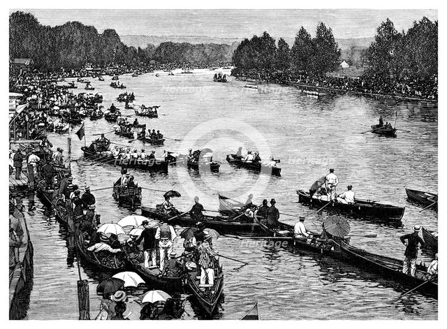 Henley Regatta, Oxfordshire, 1882. Artist: Unknown
