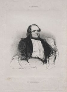 Henri (Bonaventure) Monnier, 1840. Creator: Paul Gavarni (French, 1804-1866)