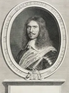 Henri de la Tour d'Auvergne, Marshal of Turenne, 1663. Creator: Robert Nanteuil