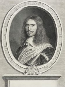 Henri de la Tour d'Auvergne, Marshal of Turenne, 1663. Creator: Robert Nanteuil