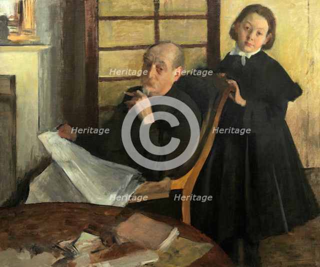 Henri Degas and His Niece Lucie Degas (The Artist's Uncle and Cousin), 1875/76. Creator: Edgar Degas.
