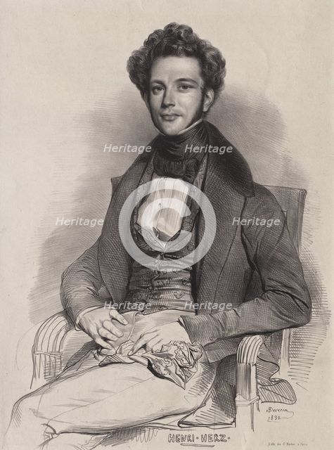 Henri Herz, Pianist , 1832. Creator: Achille Devéria (French, 1800-1857).