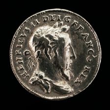Henri II, 1519-1559, King of France 1547 [obverse], 1552. Creator: Etienne Delaune
