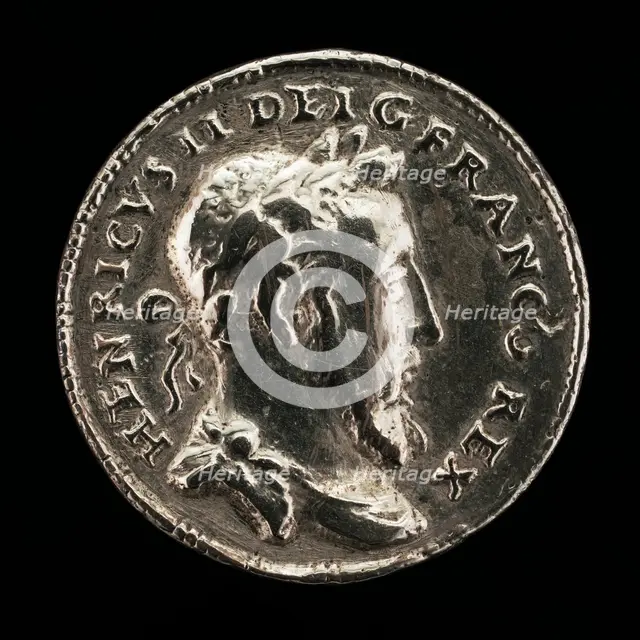 Henri II, 1519-1559, King of France 1547 [obverse], 1552. Creator: Etienne Delaune.