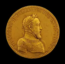 Henri II, 1519-1559, King of France 1547 [obverse], 1552. Creator: Etienne Delaune