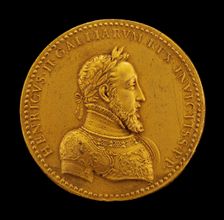 Henri II, 1519-1559, King of France 1547 [obverse], 1552. Creator: Etienne Delaune