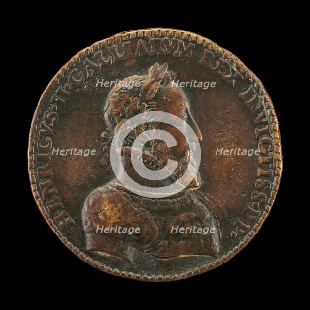 Henri II, 1519-1559, King of France 1547 [obverse], 1552. Creator: Etienne Delaune.