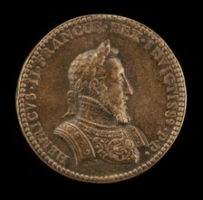 Henri II, 1519-1559, King of France 1547 [obverse]. Creator: Etienne Delaune