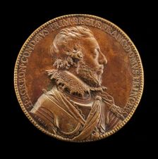 Henri II de Bourbon, 1588-1646, 3rd Prince of Condé, first Prince of the Blood [obverse], 1611. Creator: Abraham Dupre
