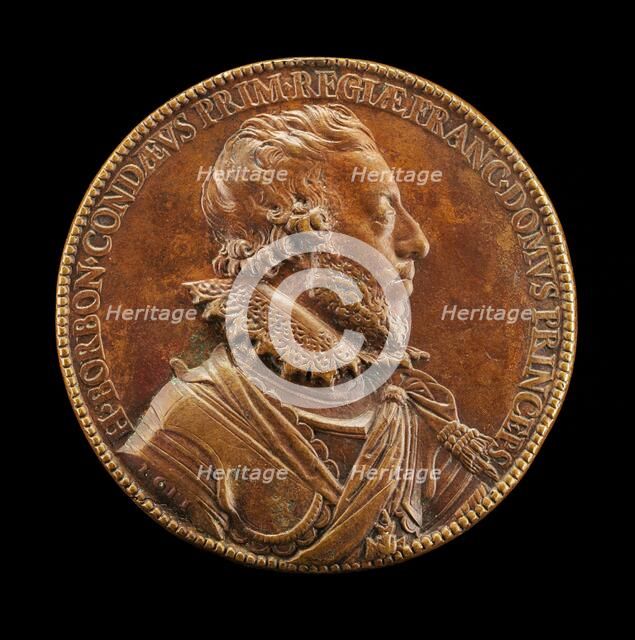 Henri II de Bourbon, 1588-1646, 3rd Prince of Condé, first Prince of the Blood [obverse], 1611. Creator: Abraham Dupre.