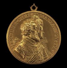 Henri IV, 1553-1610, King of France 1589, and Marie de Medici, 1573-1642..., [obverse], 1603. Creator: Abraham Dupre