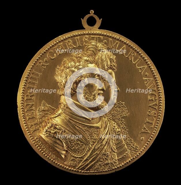 Henri IV, 1553-1610, King of France 1589, and Marie de' Medici, 1573-1642..., [obverse], 1603. Creator: Abraham Dupre.