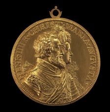 Henri IV, 1553-1610, King of France 1589, and Marie de Medici, 1573-1642..., [obverse], 1603. Creator: Abraham Dupre