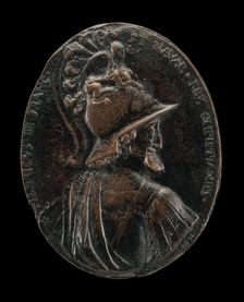 Henri IV, 1553-1610, King of France 1589, as Mars [obverse], model 1601, cast possibly before 1610. Creator: Nicolas Guinier